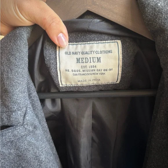 Old Navy Wool-Blend Peacoat (Men’s Medium) - Picture 2 of 6